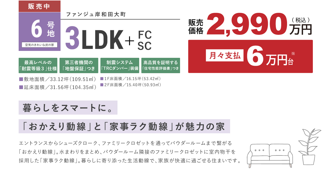 ファンジュ岸和田大町6号地 新築一戸建て販売