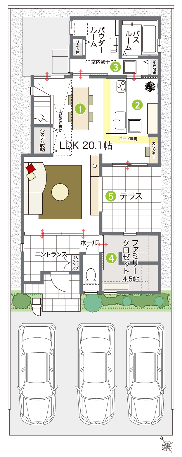 1st Floor 1階間取り