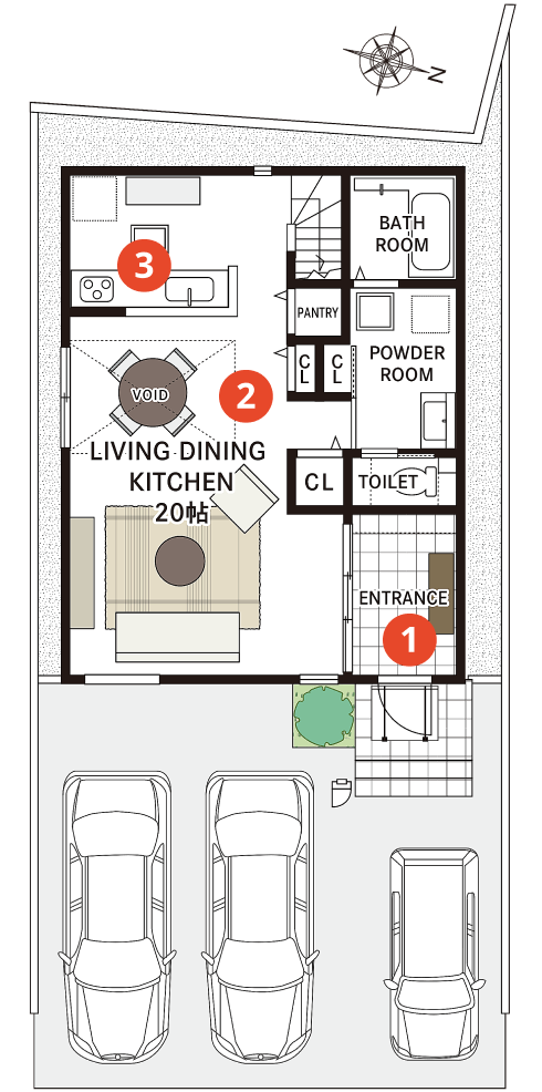 1st Floor 1階間取り