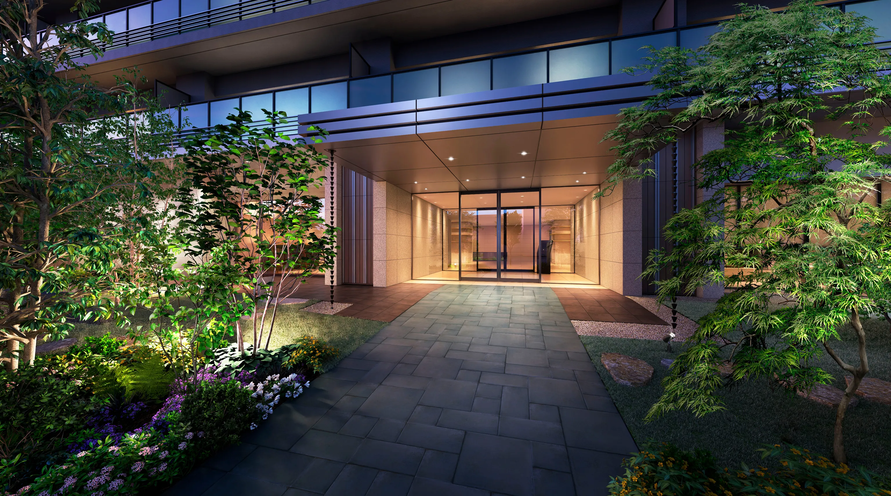 エントランスアプローチ完成予想図