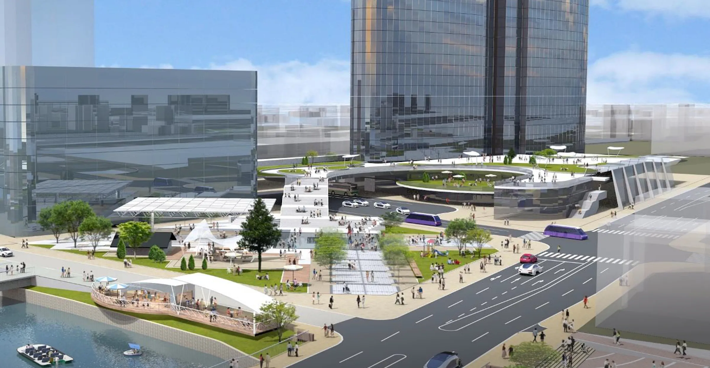 堺駅・堺旧港エリアの将来像［提供：堺市］ ※3