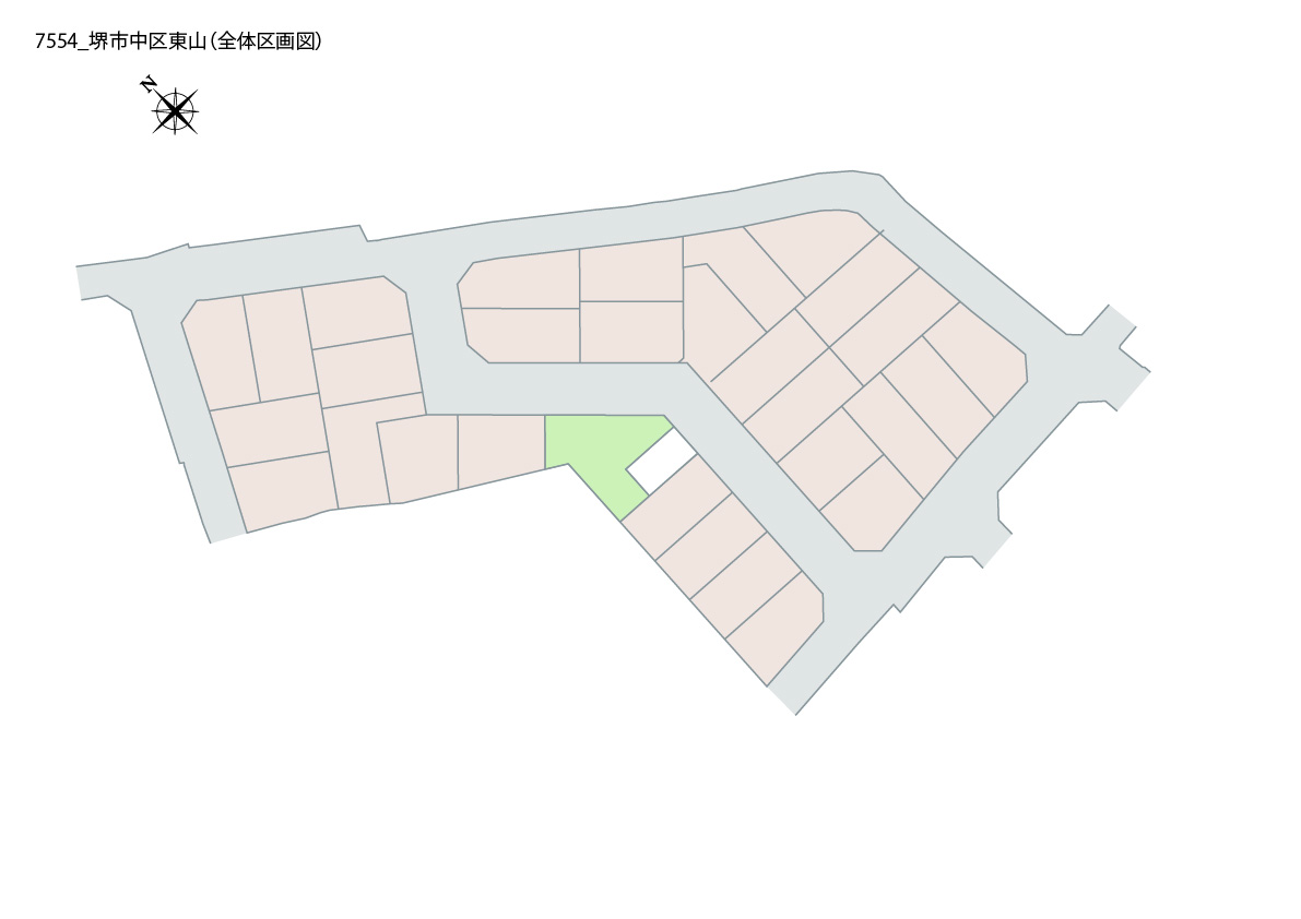エアーズシティⅢ 全29区画区画図