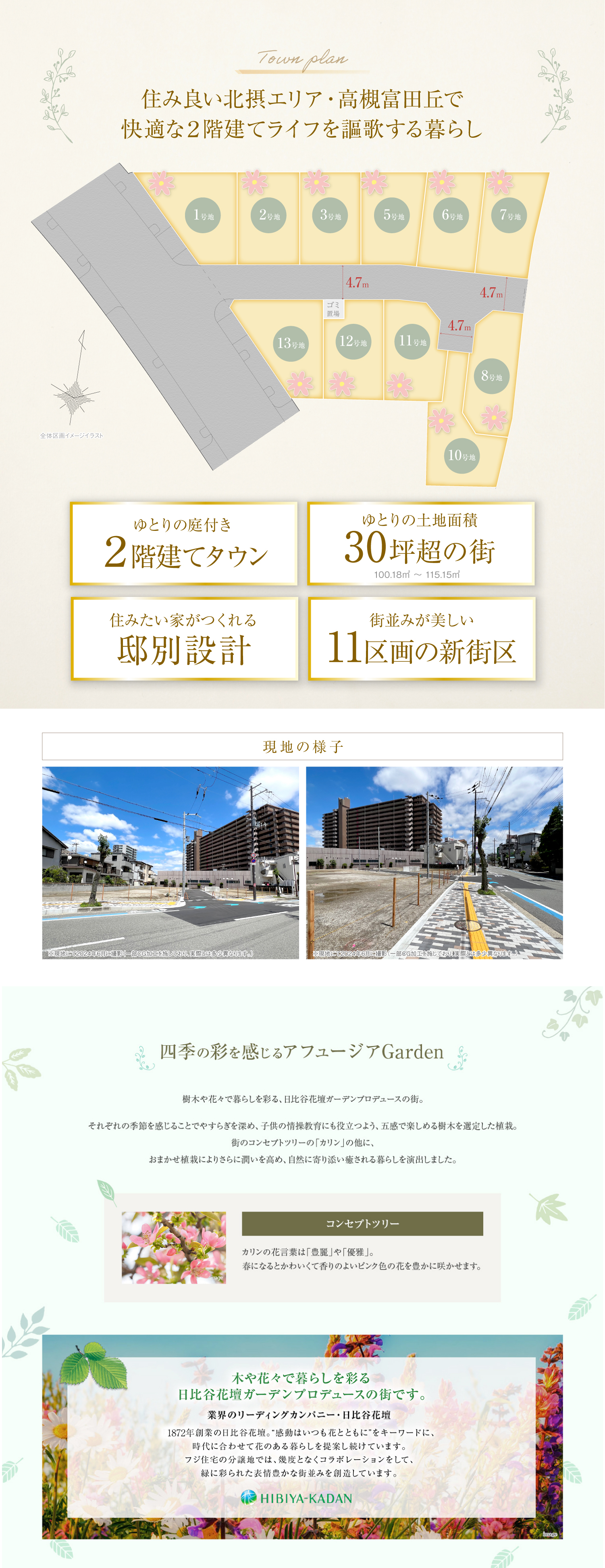 アフュージア高槻富田丘 　|　全体区画図