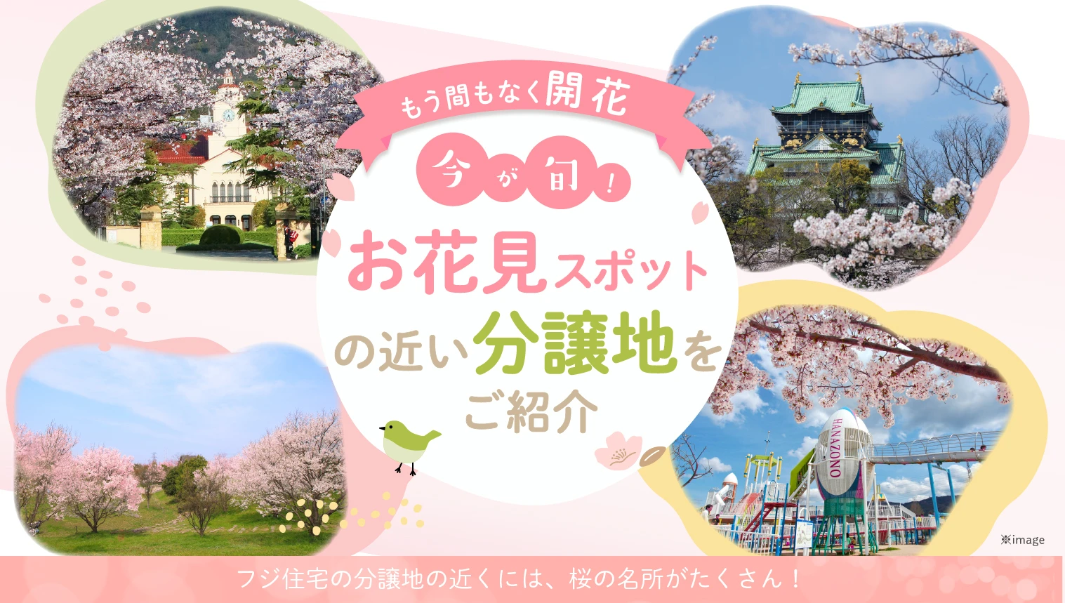 ☆お花見スポットの近い分譲地特集