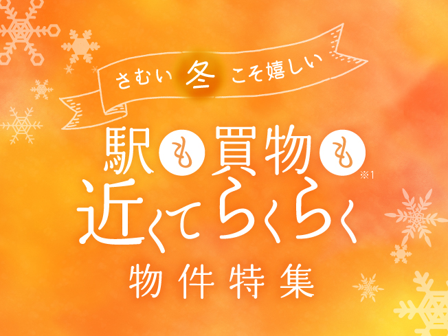 駅も買物も近くてらくらく♪物件特集