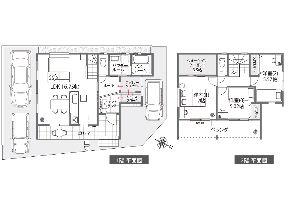 趣味もたのしく。天井高2.6ｍのＬＤＫとアウトドア空間が魅力の家