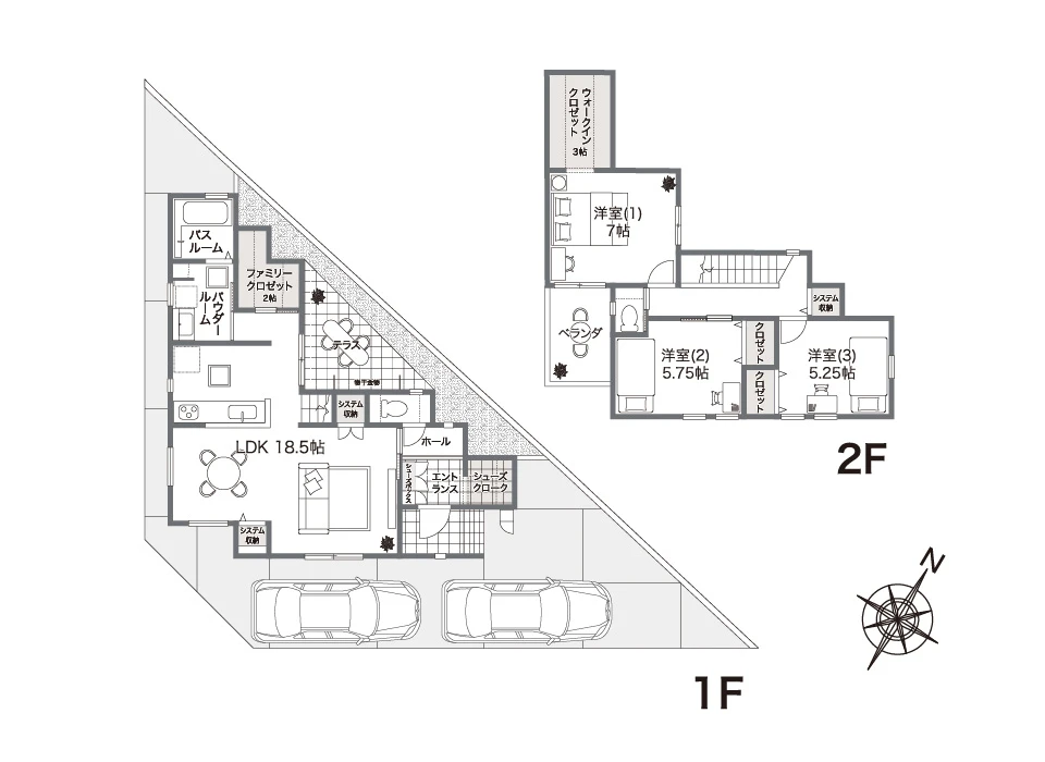 ゆとりも、動線も、すっきり整う。18.5帖LDKのある住まい。