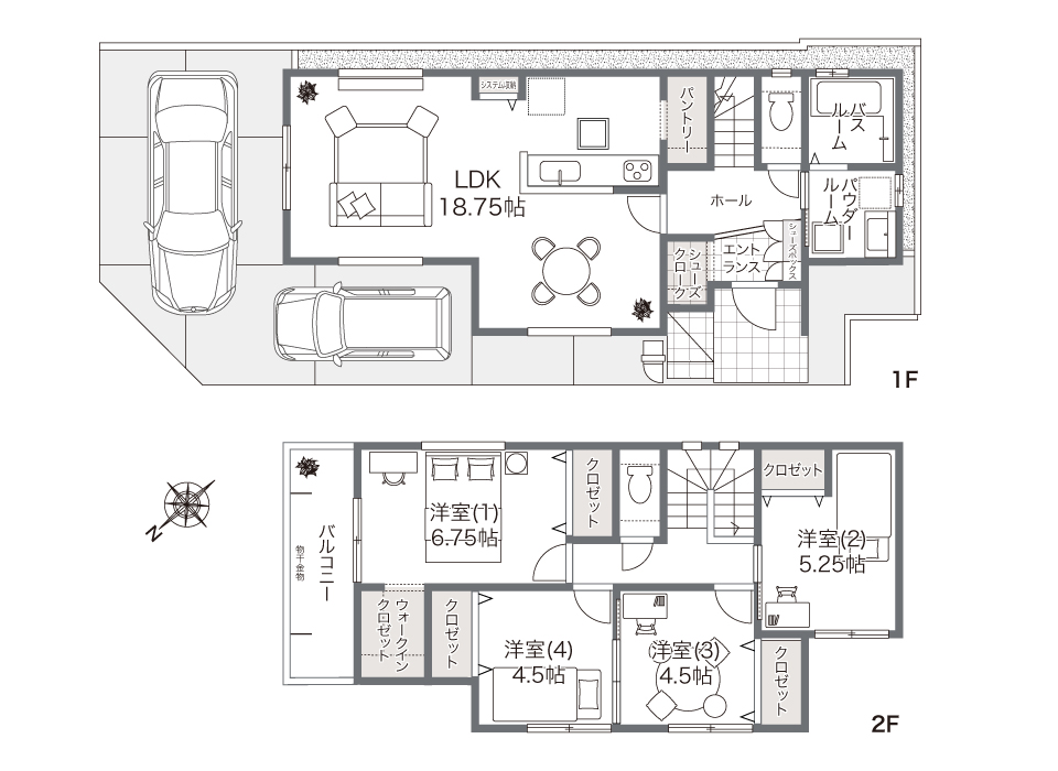 毎日に居心地の良さを。使い分けできる４LDKと収納力が魅力の家