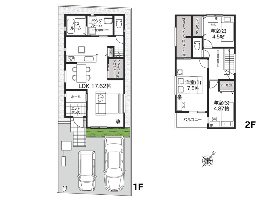 充実した収納ですっきりと快適に暮らせる間取り